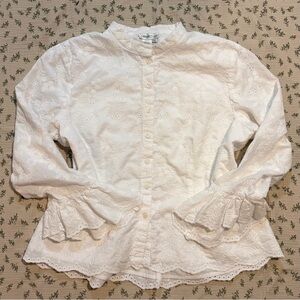 White Eyelet Coldwater Creek Blouse